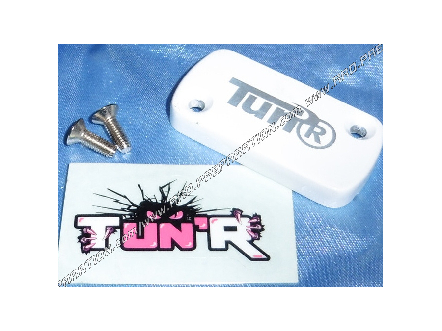 TUN 'R white aluminum master cylinder cover for MBK booster
