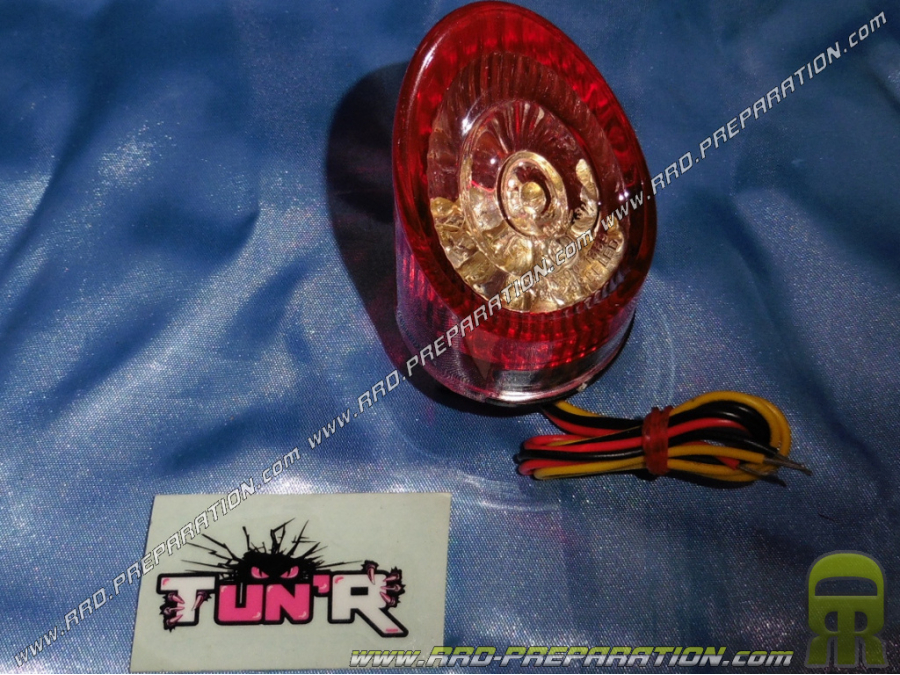 Universal rear light TUN 'R round and red with diodes