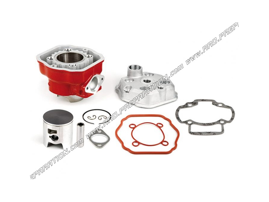 Kit 80cc Ø50mm AIRSAL XTREM ROUGE aluminium scooter PIAGGIO liquide (NRG, RUNNER...)