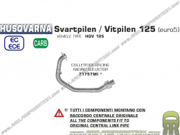 Colector racing ARROW de acero inoxidable para motos Husqvarna Svartpilen / Vitpilen 125cc a partir de 2021