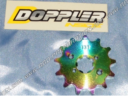 Pignon de sortie de boite DOPPLER NEOCHROME dents au choix pour DERBI SENDA / GPR / GSM à partir de 1999 pour chaîne 420