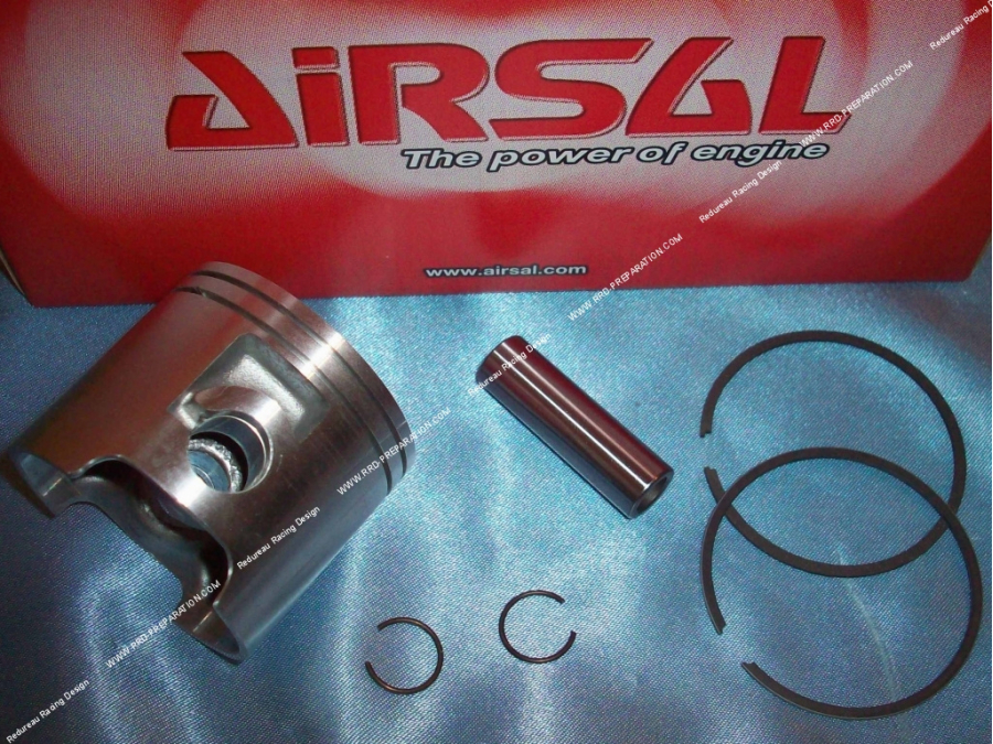 Piston AIRSAL Ø50mm pour kit 80cc AIRSAL Luxe sur mécaboite moteur DERBI EURO 3