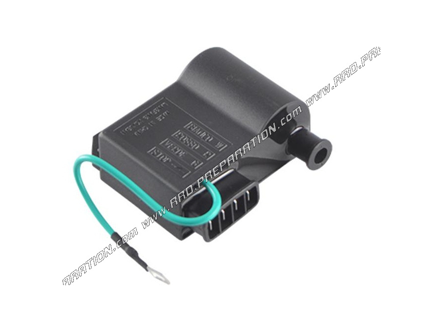Bobine haute tension CDI integré DERBI pour allumage DERBI SENDA, APRILIA SX, GILERA RCR ... jusqu'en 2017 Bobine haute tension CDI integré DERBI pour allumage DERBI SENDA, APRILIA SX, GILERA RCR ... jusqu'en 2017