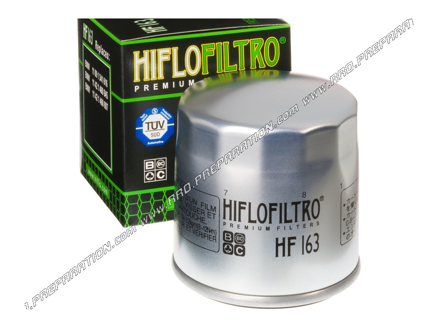 Filtre à huile HIFLO FILTRO HF163 type origine pour moto BMW K75, R850, K1, K100, K1100, R1100, R1150, K1200 ...