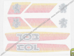Sheet of stickers PEUGEOT 103 of 8 pieces, color of your choice
