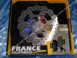 Kit frein avant disque FRANCE EQUIPEMENT + plaquettes AP RACING pour SUZUKI 125, 200 UH BURGMAN de 2007 à 2011