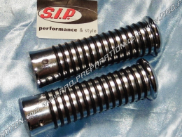 Poignées de guidon, revêtement côtés fermés SIP en métal couleur chromé Ø24mm pour scooter VESPA 50, 125, GTR, 150 GL ...