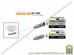 Acoplamiento ARROW para colector Origin a silenciador ARROW THUNDER en KTM RC 390 2017/2020