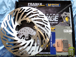 FRANCE EQUIPEMENT kit freno de disco delantero + pastillas AP RACING para APRILIA 50 RS, 125 RS, DERBI 50 GPR ...