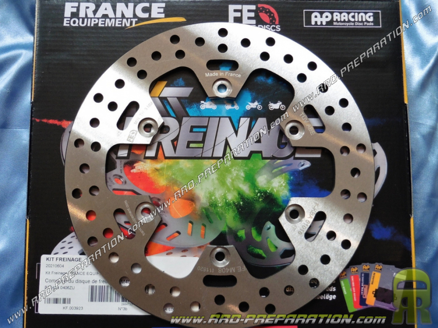 Rear brake disc FRANCE EQUIPEMENT Ø220mm for motorcycles and scooter BETA 50 RR MOTARD, 50 TRACK, DERBI 50 GP1, MZ 125 SM