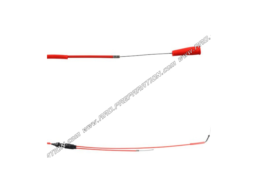 Cable acelerador / gas DOPPLER con funda para mécaboite 50cc DERBI SENDA, SMT, RC R, SX EURO3, EURO 4