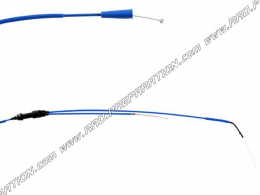 DOPPLER accelerator / gas cable with BLUE sheath for mécaboite 50cc DERBI SENDA SM, GILERA RC R from 2006 to today
