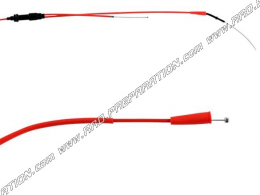 Cable acelerador / gas DOPPLER con funda ROJA para mécaboite 50cc DERBI SENDA de 2000 a 2005 EURO 2