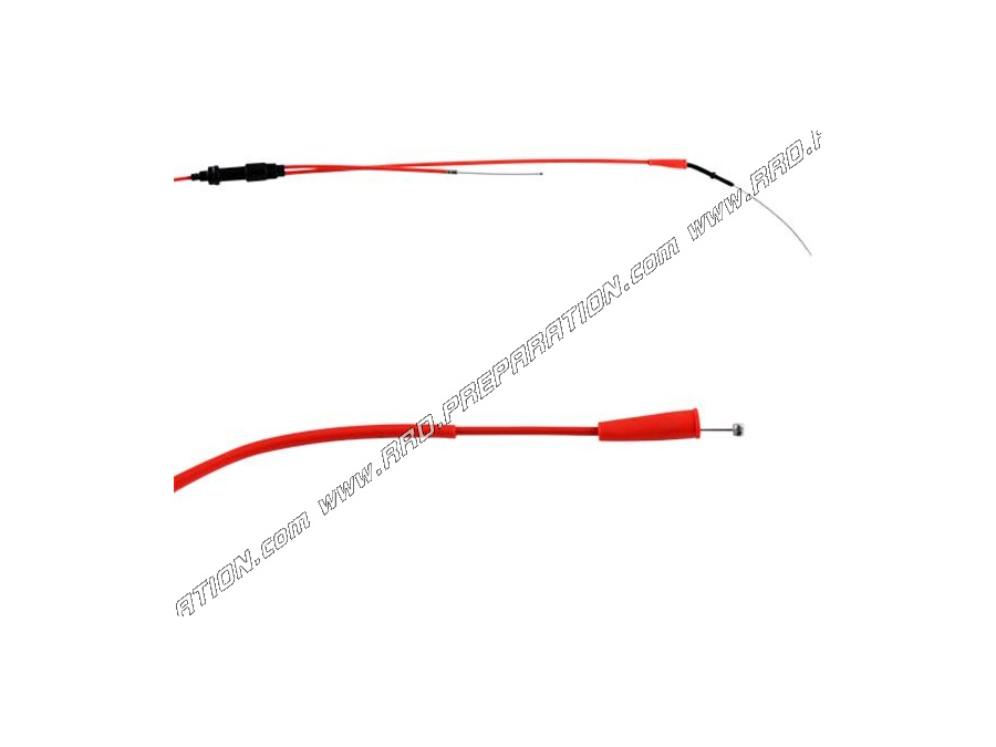 DOPPLER accelerator / gas cable with RED sheath for mécaboite 50cc DERBI SENDA from 2000 to 2005 EURO 2
