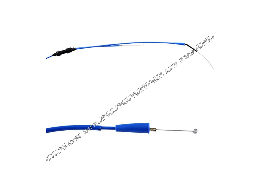 Accelerator cable / gas DOPPLER with BLUE sheath for mécaboite 50cc DERBI SENDA from 2000 to 2005 EURO 2