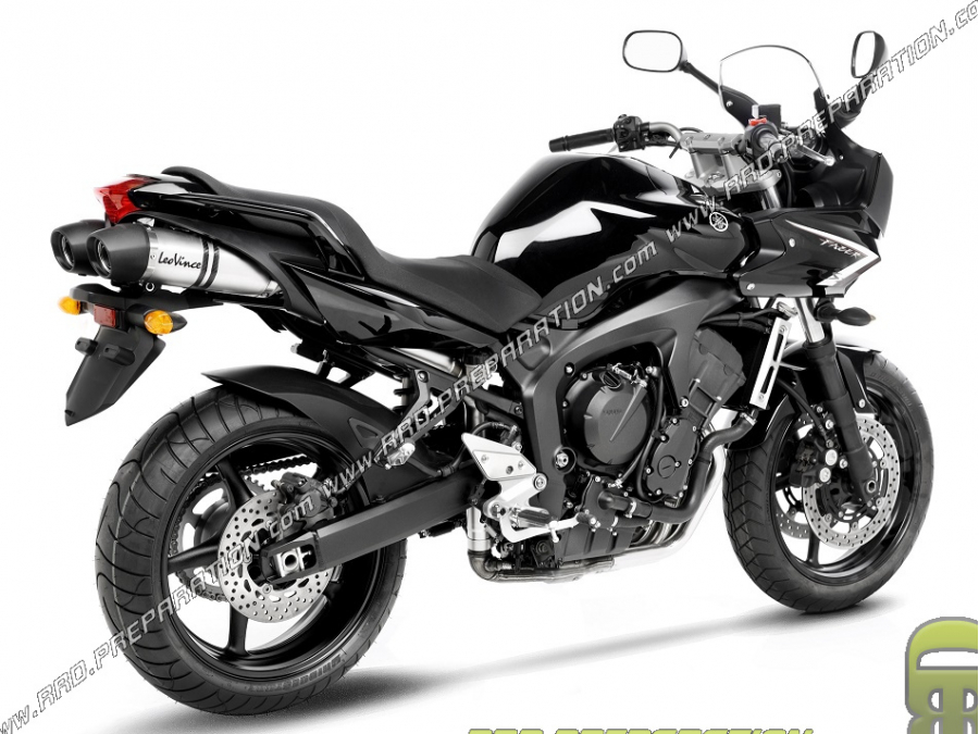 Par de silenciadores de escape LEOVINCE LV ONE para YAMAHA FZ6 FAZER S2 / ABS de 2007 a 2011