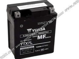 Batterie sans entretien YUASA YTX7L 12v 6Ah pour moto, mécaboite, scooters...