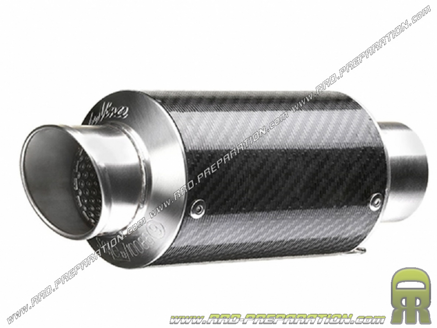 Silencer, UNIVERSAL exhaust LEOVINCE GP CORSA SHORT 140mm Ø54mm (motorcycle, scooter, quad, ...)