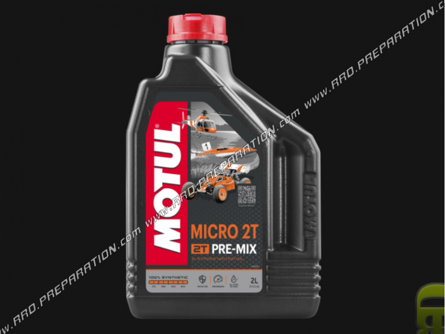 Aceite motor MOTUL MICRO 2T (modelismo) 100% Sintético 2 tiempos 1L