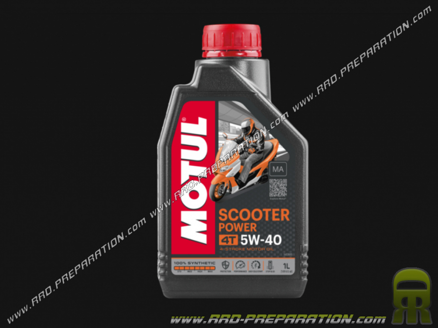 Huile moteur 100% synthèse 5W40 MOTUL SCOOTER POWER 4T MA 4 temps 1L