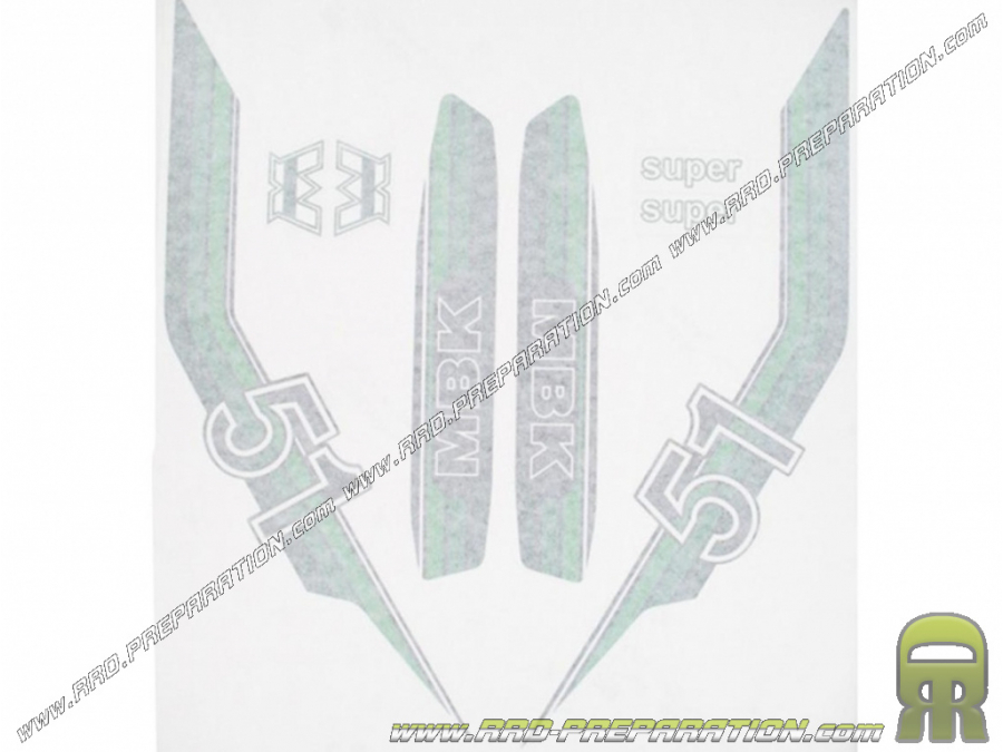 MBK 51 GREEN original type sticker pack (8 pieces)