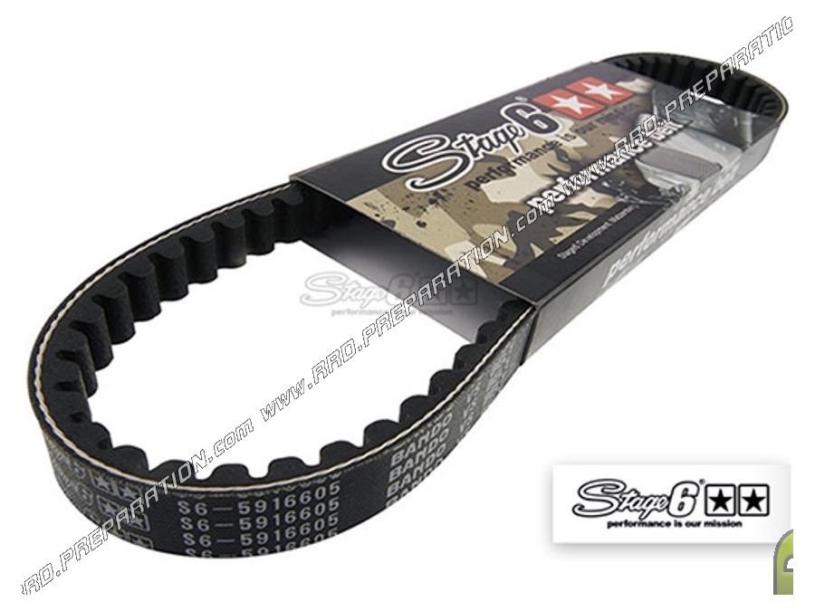 Courroie renforcée STAGE6 PRO BELT pour scooter 50cc BOOSTER / BW'S / NITRO / AEROX / F12 / SR50