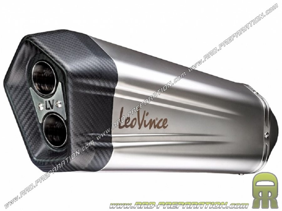 Silencer, UNIVERSAL exhaust LEOVINCE LV-12 370mm Ø75mm (motorcycle, scooter, quad, ..)