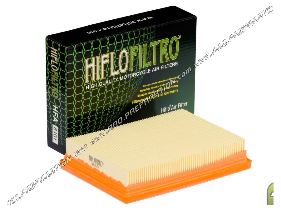 HIFLO FILTRO air filter HFA6101 original type for motorcycle APRILIA 1000 RSV R TUONO FACTORY, MOTO GUZZI GRISO, STELVIO ...