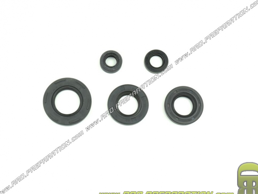 Pack joint spi / spy 5 pièces complet ATHENA pour moteur SUZUKI 50cc TS ER 21, GT, ZRL, OR, PV, RM, ZR 50cc 2T