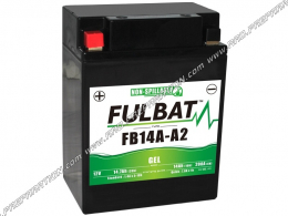 Batería de alto rendimiento FULBAT FB14A-A2 12v 14Ah (gel libre de mantenimiento) para moto, mécaboite, scooter...