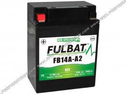 Batterie hautes performances FULBAT FB14A-A2 12v 14Ah (gel sans entretien) pour moto, mécaboite, scooters...