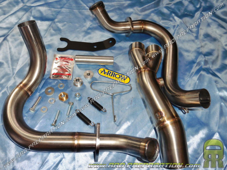 ARROW Racing exhaust manifold on ARROW silencer for Kawasaki Z 650 from 2017