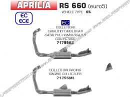 Collecteur ARROW RACING pour silencieux ARROW INDY RACE pour APRILIA RS 660 2020, 2021