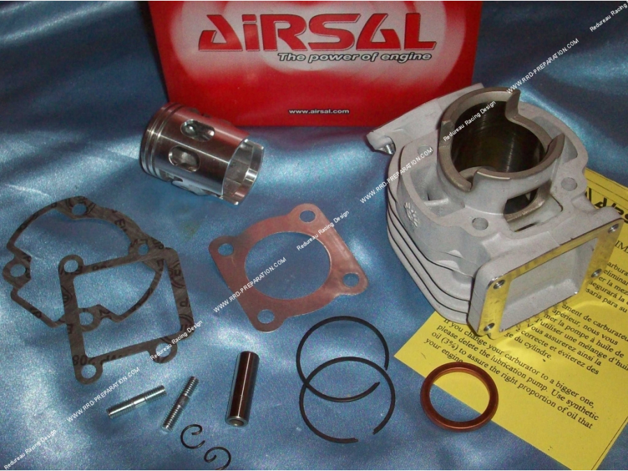 Kit sans culasse 50cc Ø40mm (axe de 10mm) aluminium AIRSAL minarelli vertical (booster, bws...)