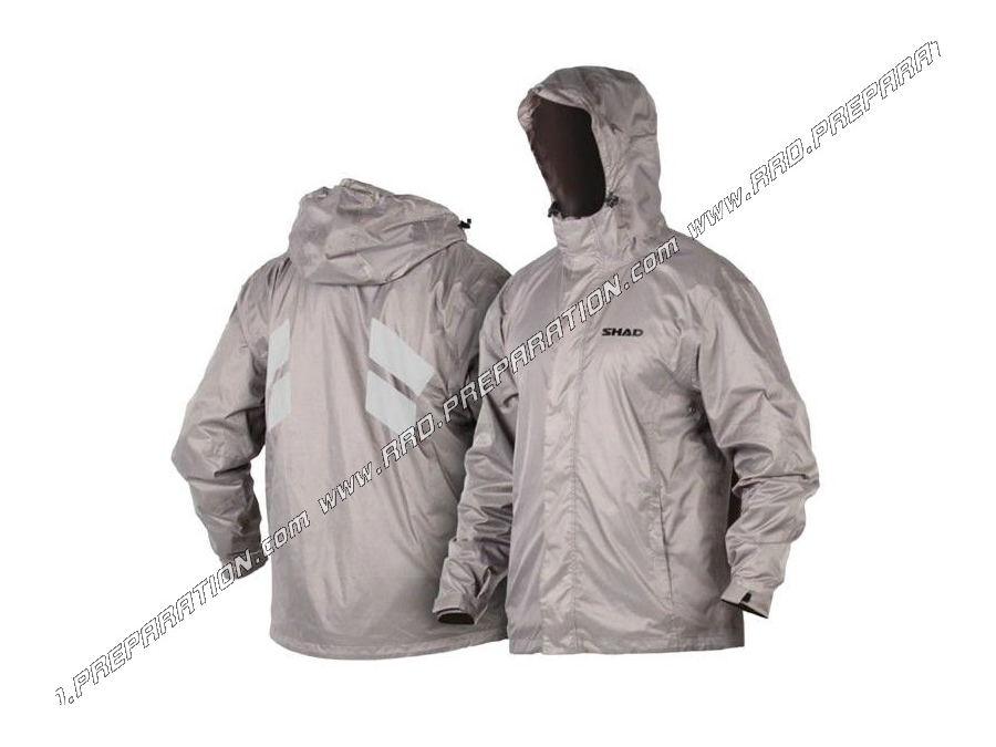 SHAD TALLA GRAY adult rain jacket with ventilation system sizes to choose from