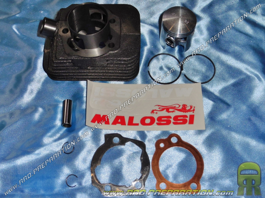 Cylindre - piston sans culasse 65cc Ø43mm (axe 10mm et 12mm) MALOSSI fonte PIAGGIO ciao