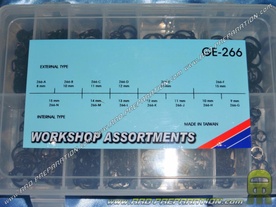 Box of 625 "circlips" with CGN eye