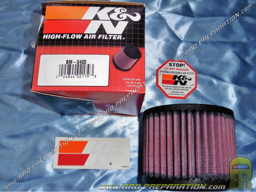 Filtre à air RACING K&N pour moto grosse cylindrée BMW R850, R1100, R1150 de 1993 à 2006