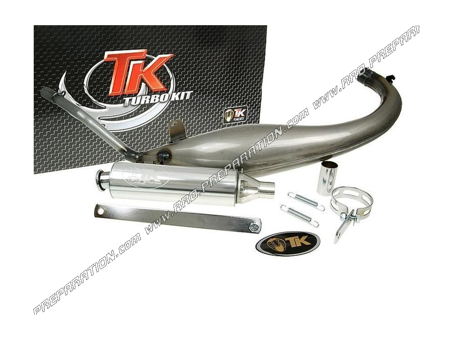 Pot d'échappement TURBOKIT TK CARRERAS 50cc passage bas pour motos 50cc moteur MINARELLI AM6 