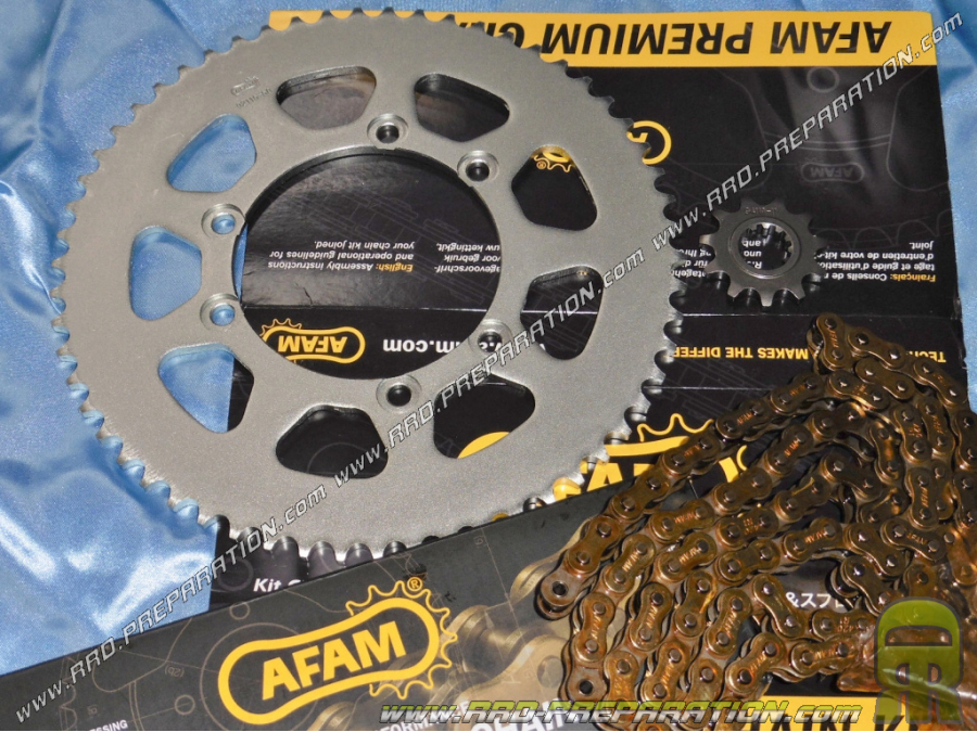 Kit chaine AFAM 420 11x58 pour mécaboite 50cc FANTIC SM, ENDURO 