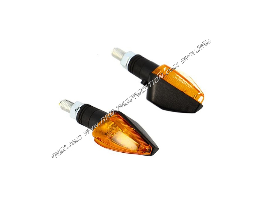 Clignotants BLACKWAY NIXUS noir, orange homologués 6w