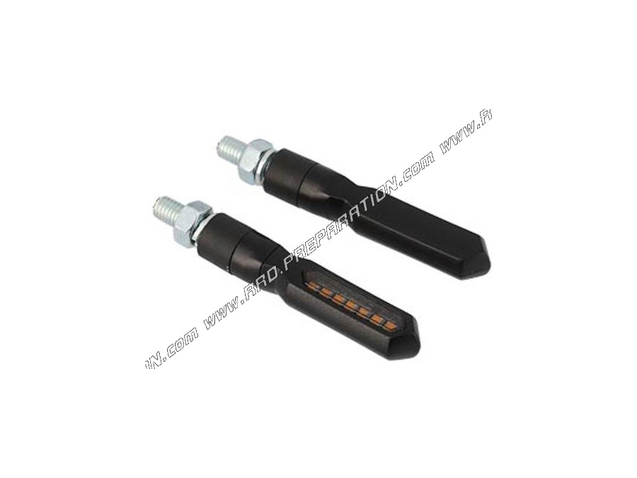 BLACKWAY QUASAR smoked black sequential LED indicators