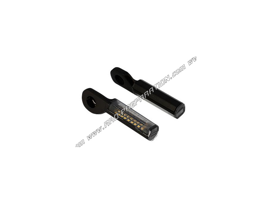 Intermitentes BLACKWAY METALHORN en aluminio negro fumé con leds secuenciales homologados