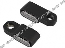 Clignotants BLACKWAY MINI ATOLLON noir à leds fixation rétro, guidon