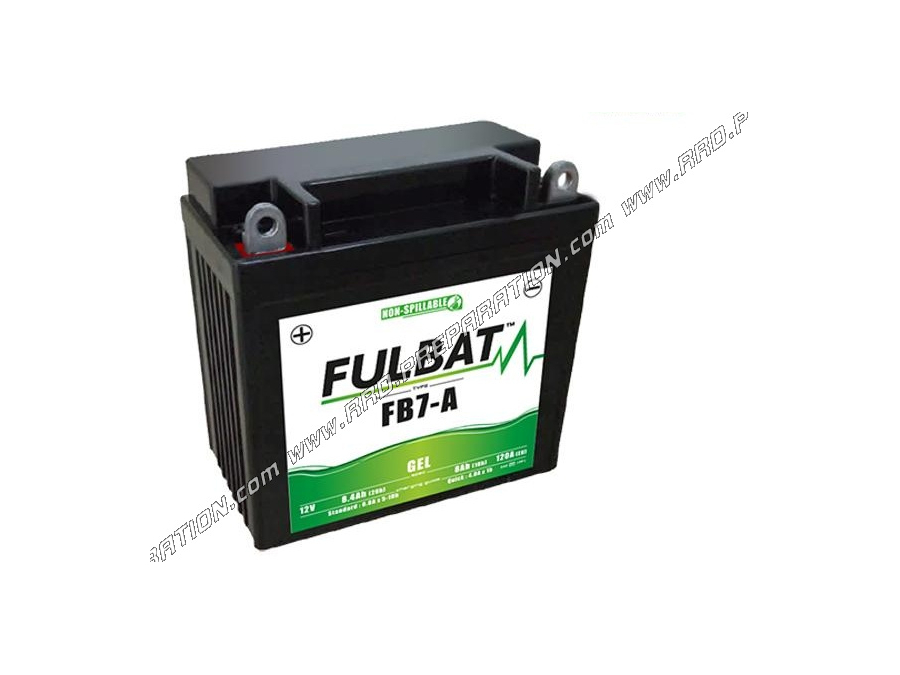 Batterie hautes performances FULBAT FB7-A 12v 8Ah (gel sans entretien) pour moto, mécaboite, scooters...