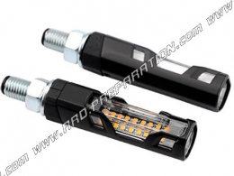 TUN 'R SMART black / transparent universal indicators with sequential LEDs approved