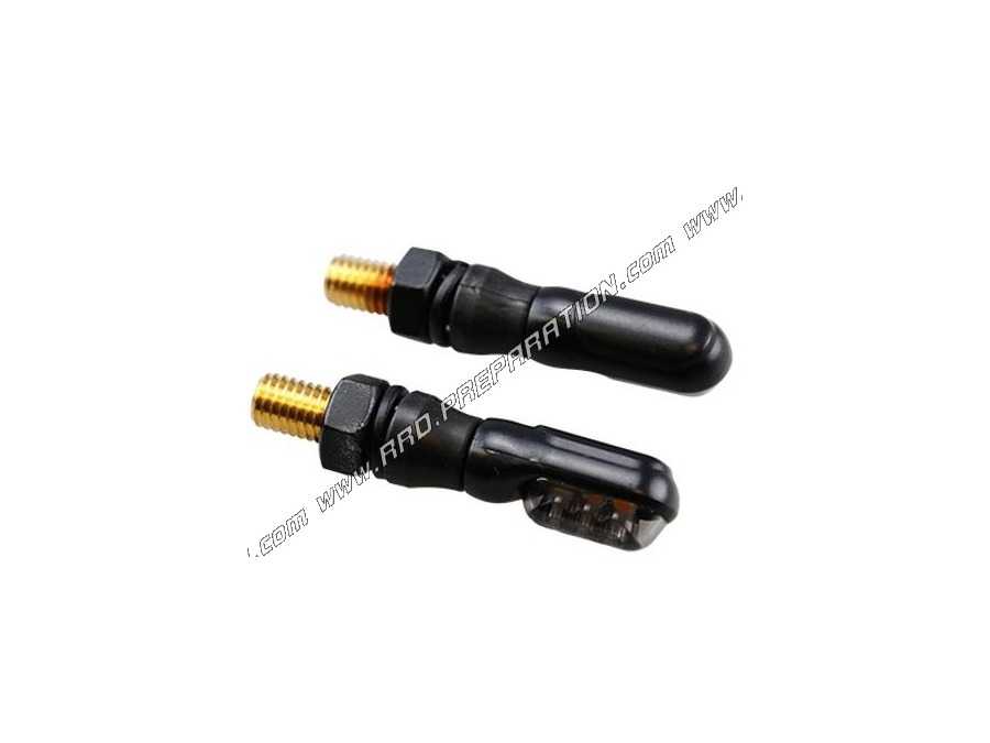TUN 'R CONTEST black smoke indicators with homologated sequential LEDs