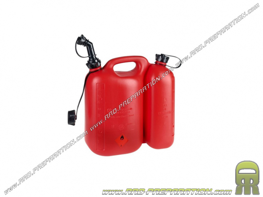 Jerrycan PRESSOL bidon plastique rouge 5 + 3L