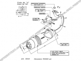 LEOVINCE TOURING exhaust for YAMAHA AEROX 100 Kat maxi-scooter from 2000 to 2002 2-stroke