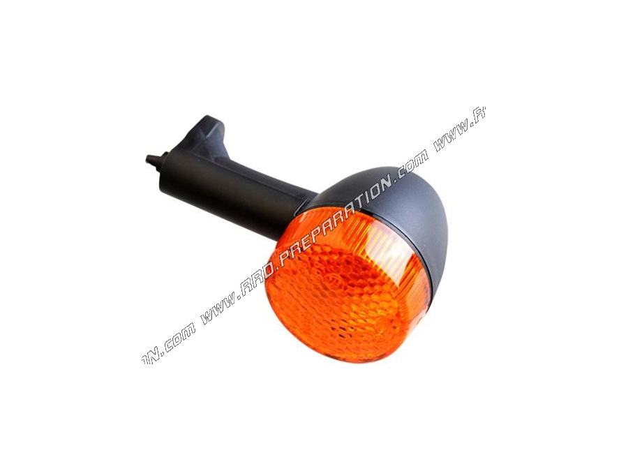 Front left or rear right indicator DERBI black / orange for mécaboite DERBI SENDA SM X-TREME from 2006 to 2012